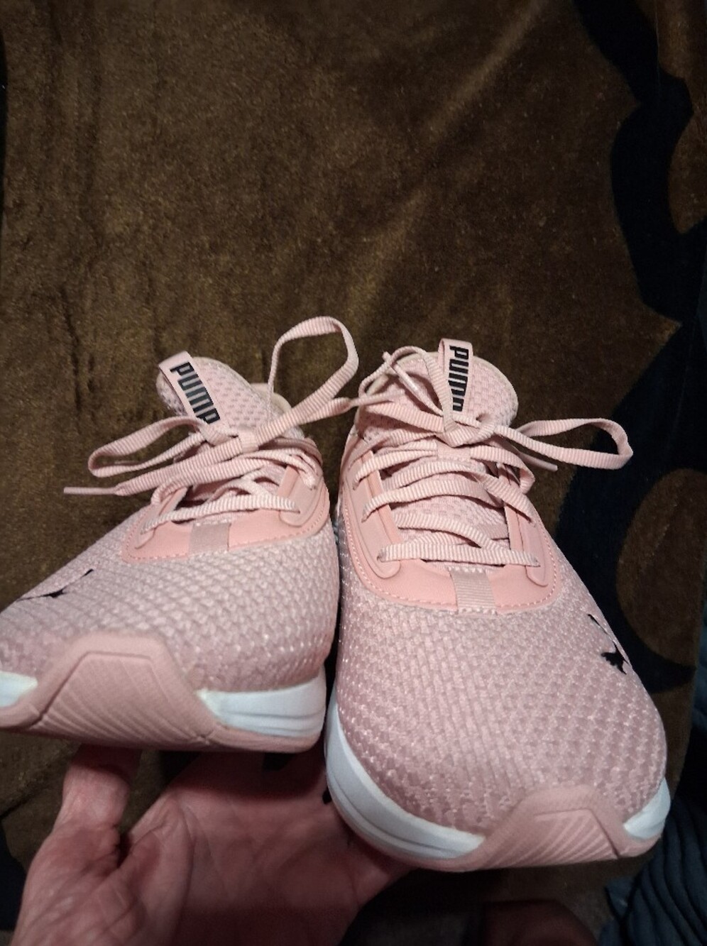 Puma Women's Pale Pink Knit Athletic Sneakers - Picture 3 of 6
